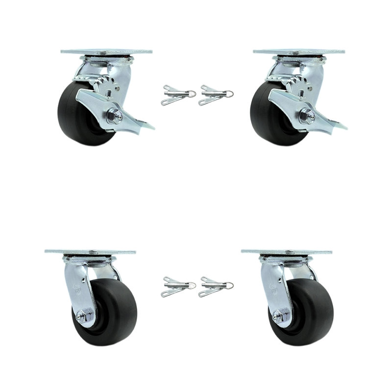 4 Piece Polyolefin Caster Set