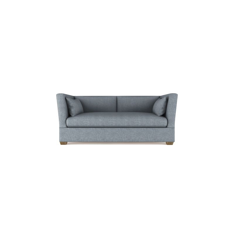 Rivington Flare Square Track-Arm Loveseat, Box Weave Linen Oyster, Weathered, 31" H x 72" W x 37" D
