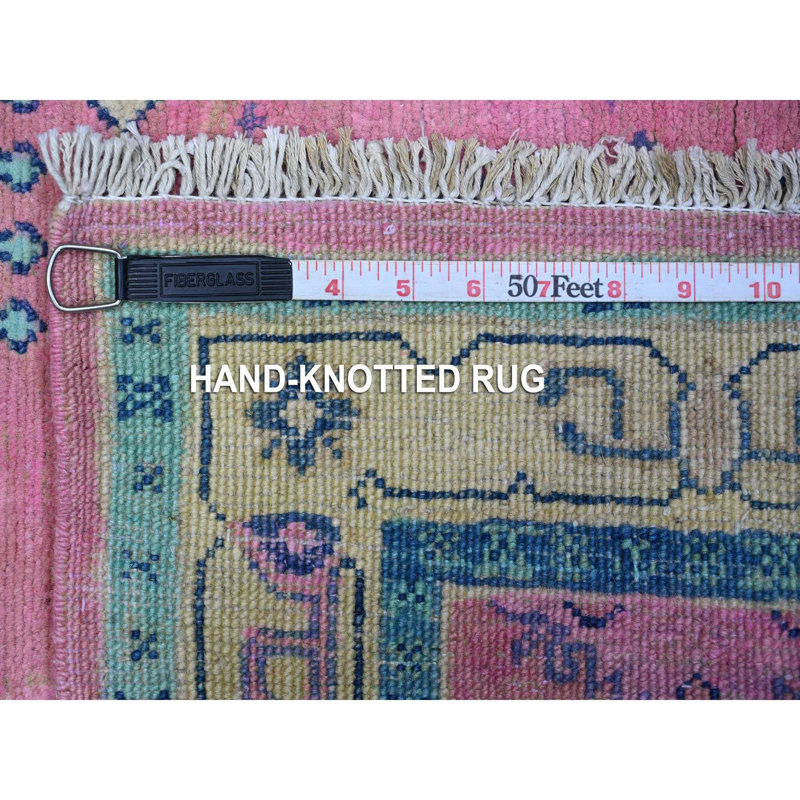 Tapis oriental fusion Kazak 3 pi 4 po x 4 pi 7 po