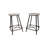 Industrial Black 24-Inch Backless Counter Stool with Durable Metal Base-88626141
