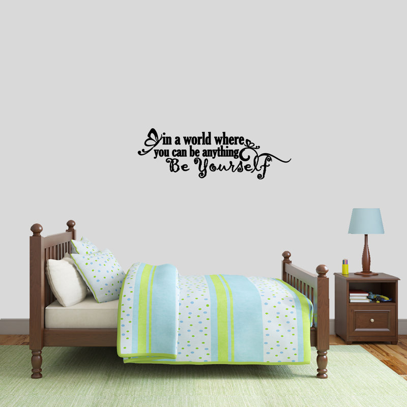 Text & Numbers Non-Wall Damaging, Black
