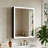 Space-saving wall-mounted mirror cabinet