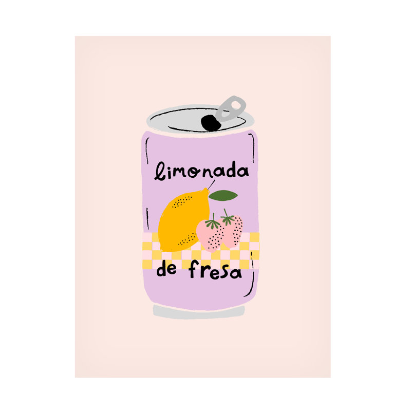 «Strawberry Lemonade On Canvas» par Aislinn Simmonds, reproduction, H 24 po x l 18 po x P 2 po