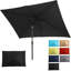 Parasol rectangulaire de 6,5 x 10 pi avec manivelle, inclinaison et auvent en polyester résistant aux rayons UV pour la piscine, la cour et le patio (sans base)-1563106134