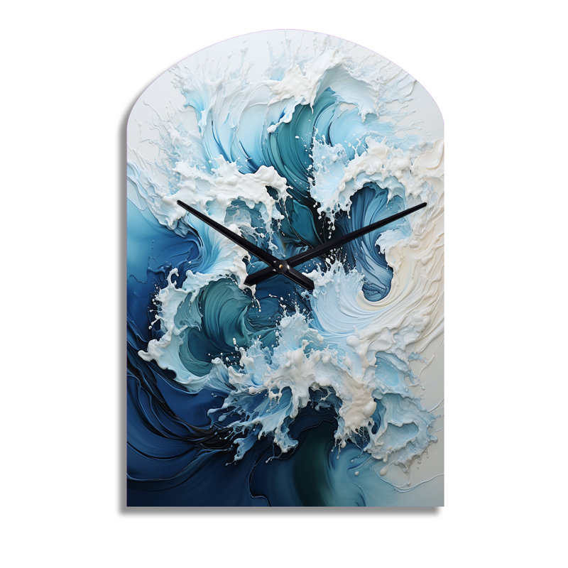 Horloge murale Coastal Waves Rhythmic Coastal II - Waves, Moyenne