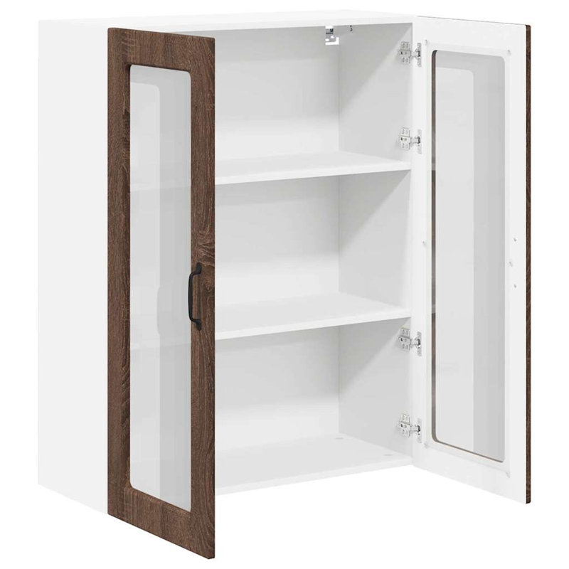 Vidaxl Kitchen Wall Cabinet White 60 X 31 X 100 Cm Engineered Wood, Brown Oak, 100cm H x 80cm W x 31cm D