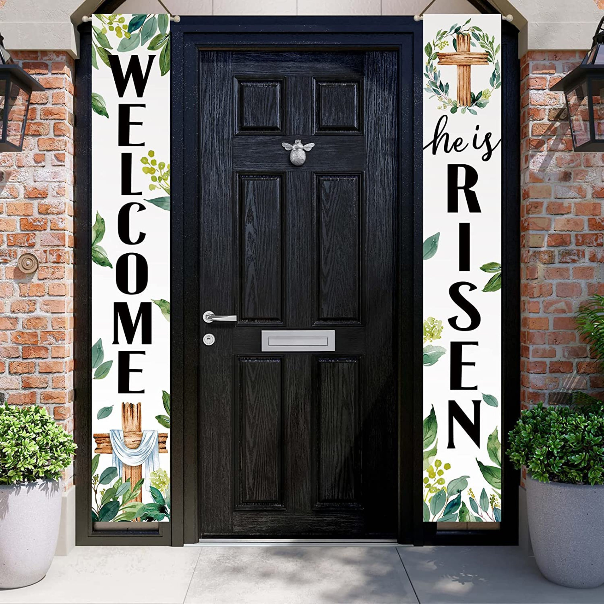 The Holiday Aisle® Easter Porch Banner Sign, Front Door Decorative ...