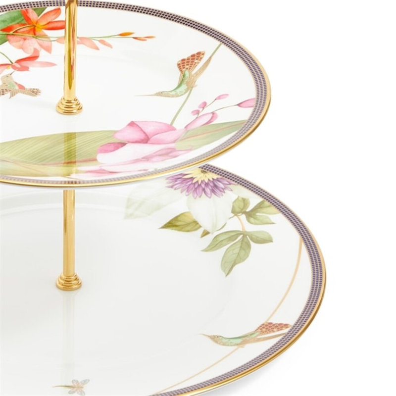 Wedgwood Hummingbird 2 Tier Cake Stand