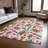 Machine Washable Indoor/Outdoor Christmas Nutcracker Xhevrie Ivory Rug-507434830