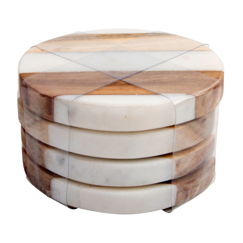 Sous-verre rond en bois Colona Latosia