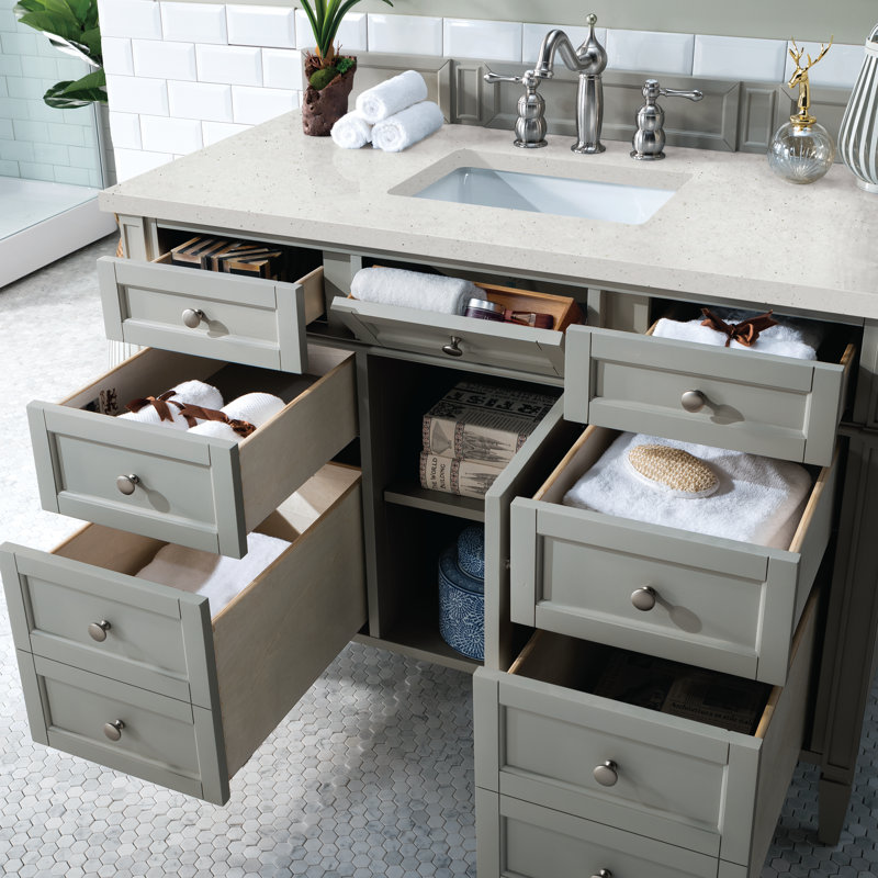 Brittany 48'' W Single Vanity, Urban Gray, Lime Delight, 8" Widespread