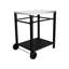 2 - Tier Black Outdoor Grill Cart, Stainless Steel Top, Large Wheels, Tool Hooks Movable Bbq Prep Table And Rolling Serving Bar Cart For Patio, Backyard, Pizza Oven Stand Low Effort Cleaning Rust