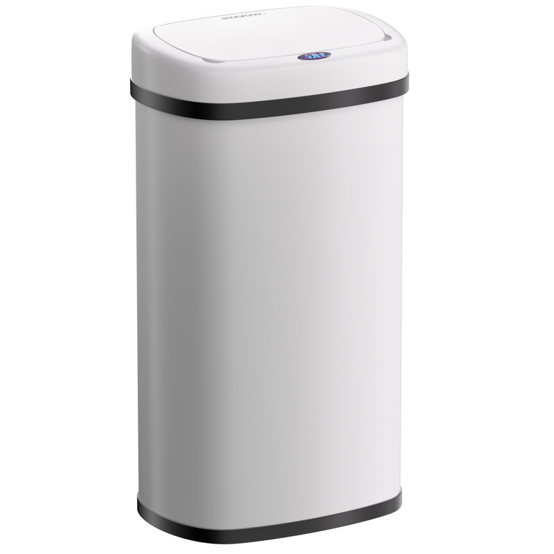 Rontavis Stainless Steel Kitchen Trash Can, 62cm H x 40cm W x 29cm D, Grey
