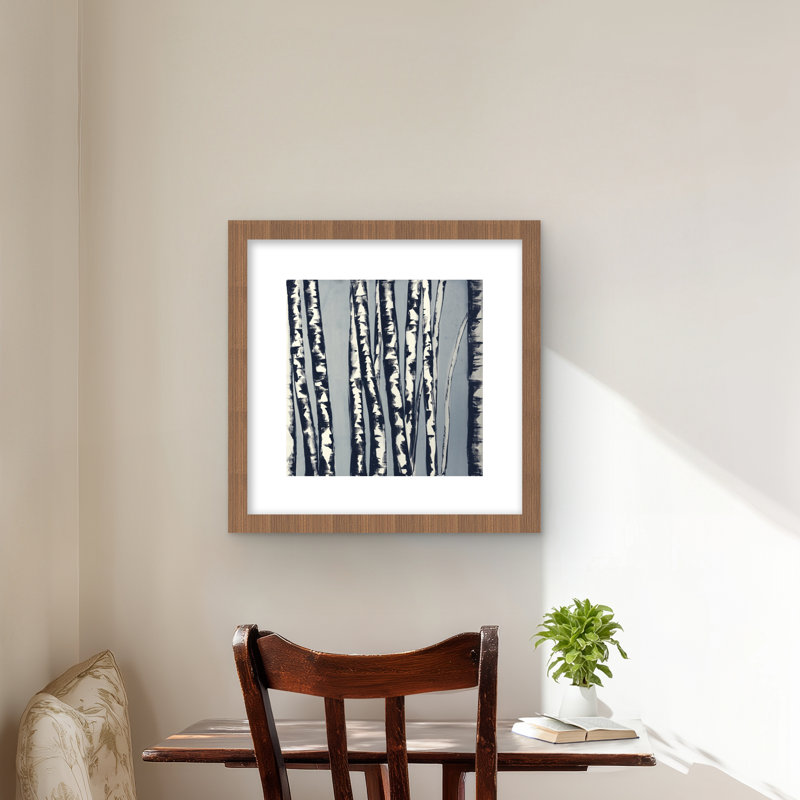 Abstrait forêt de bouleaux - décor de bureau encadré de paysages