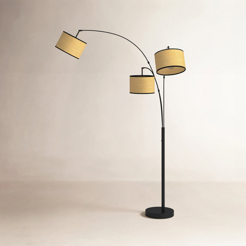 Felice 74'' Tree Floor Lamp, Black, Natural/Black