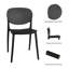 Ensemble de table de salle à manger moderne pour 4 personnes, ensemble de table et chaises Mid-Century pour cuisine, salle à manger, bureau, café, restaurant (noir)