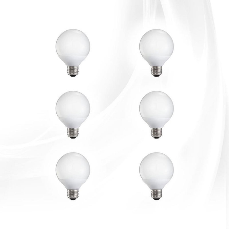 Ampoules sphériques à DEL givrées, à intensité variable (blanc froid, 6 W)