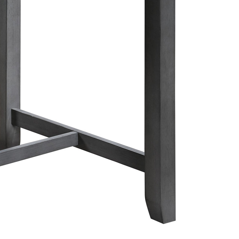 Table de 36 po avec tablettes et 2 chaises grises, dossier de 8 po de hauteur, pouvant accueillir 3 petits espaces, profondeur confortable de 17,5 po