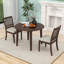 Dining Table Set with 2 Upholstered Chairs-1917338289