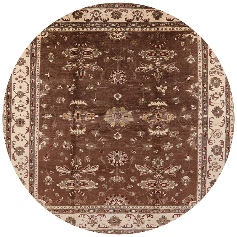 Tapis beige / brun Edmonton Edmonton, Rond 6 pi