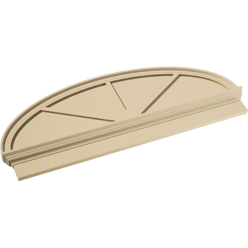 Fronton en uréthane Elliptical Signature, brun clair apprêté, 54 po x 20,375 po x 2,75 po, Combinaison, 3 rayons