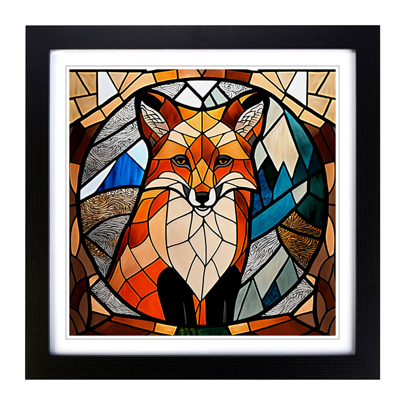 Single Picture Frame Print on Wood, Black