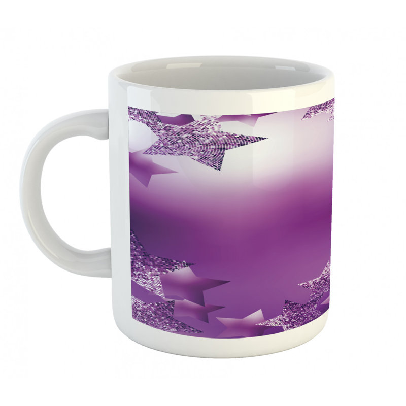 Grande tasse à café en toile de fond xmas stars