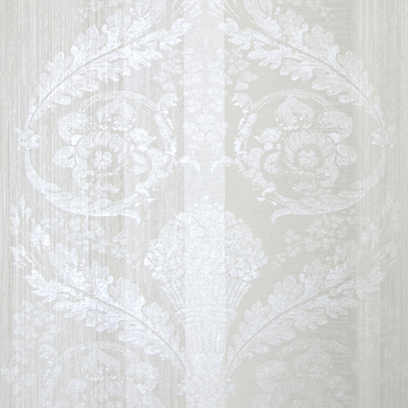 Deckland 10m x 53cm Metallic Finish Wallpaper Roll, Antique White