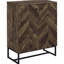 Armoire décorative en chêne rustique à 4 tablettes S