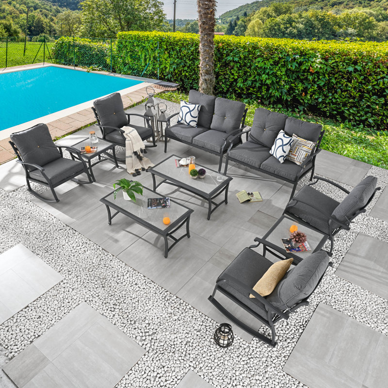 10-Piece conversation set, Dark Gray