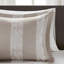 Ensemble d'édredon en jacquard chenille 7 pièces Elegant Taupe - Grand