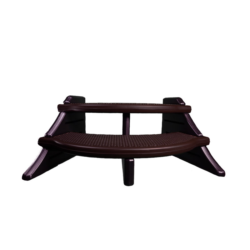 40-Inch Coffee Plastic Spa Step with Oversized Treads