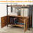 Rone Gold Bookshelf Arched Bookcase With Doors Hidden Storage Luxury Sideboard-855961231
