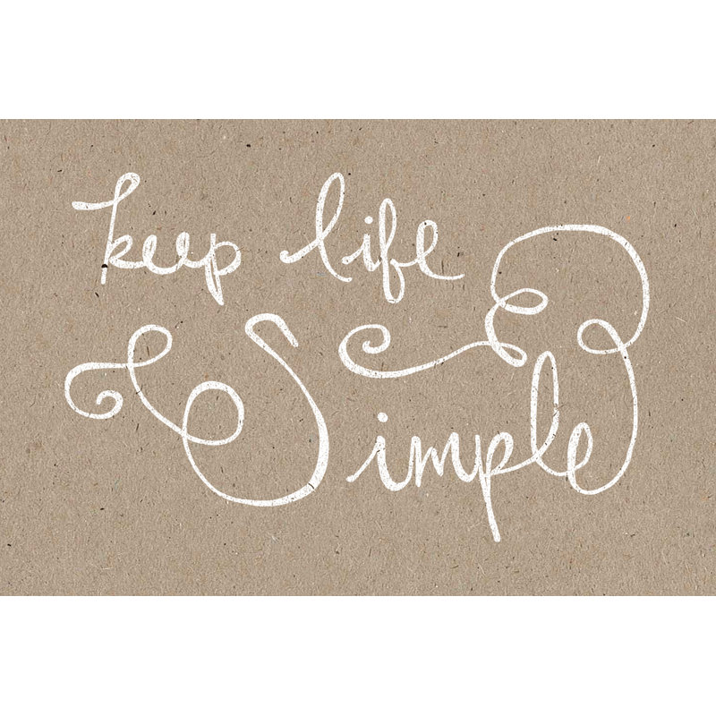 Keep Life Brown Paper - Wrapped Canvas Art Prints, 20cm H x 30cm W
