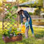 67 po Lit de jardin surélevé en bois avec treillis