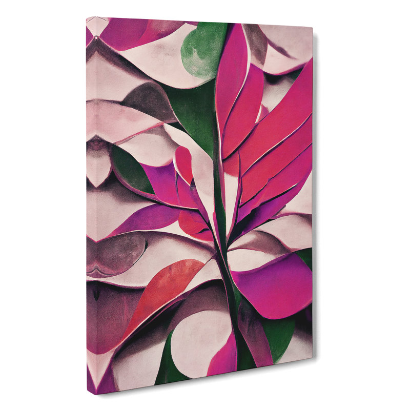 Abstract Leaf Art No.4 - Wall Art, Wrapped Canvas, 50cm H x 35cm W, No Matte