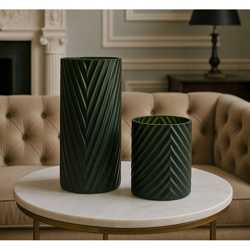Nestore Handmade Glass Table Vases (Pair)