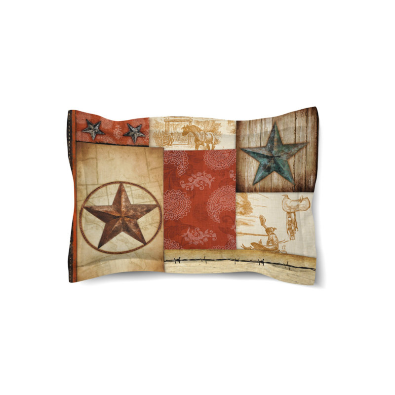 Standard Queen Cotton Paisley Bandanna Pillow Sham