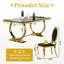 Ensemble de table de salle à manger de luxe 5 pièces avec 4 chaises en cuir-982980508-982980506-982980504
