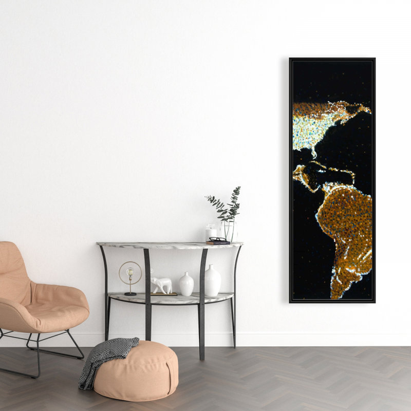 Toile «American Continent at Night» | Terre et galaxie
