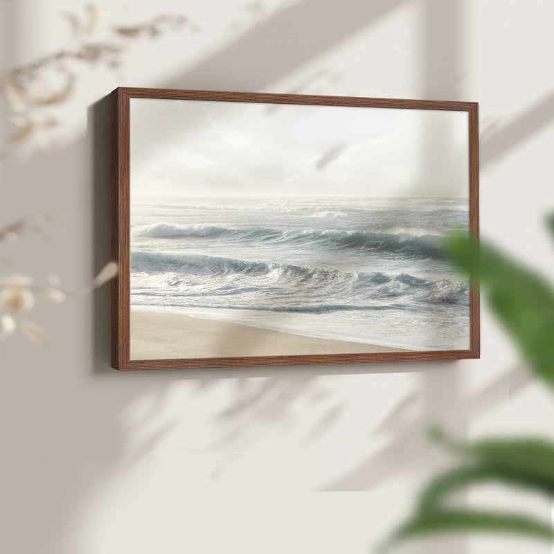Gentle Waves -Framed Print - Restickable, Noyer, H 16 po x l 20 po