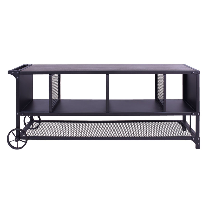 Meuble télé pour téléviseur de 78 po ou moins Trikomo, Sable noir / gris