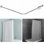 Adjustable L-Shaped Corner Shower Rod (24.3"-48"), Brushed Nickel, 12 Hooks & Support