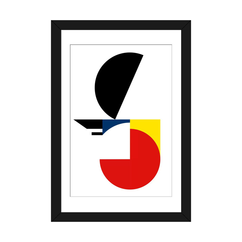 « yes sir », impression sur toile, H 24 po x l 16 po x P 1 po, Papier d'art encadré noir, Blanc