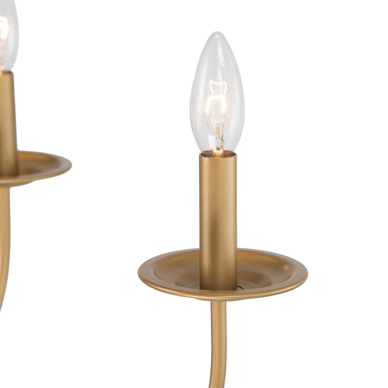 Novarae 6 - Light Empire Candle style Chandelier, Gold