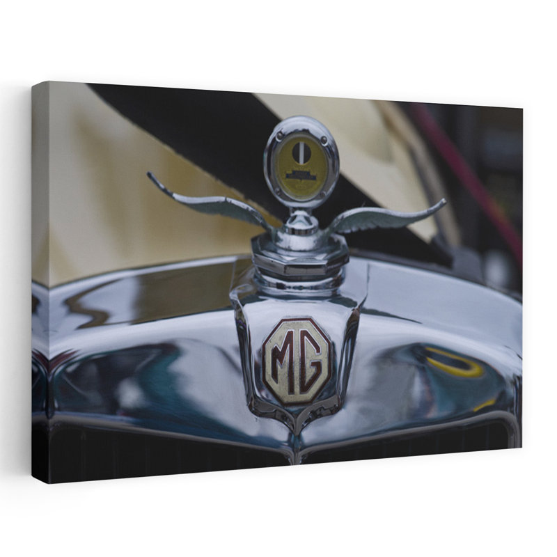 Close-up Of The Logo Of MG's Car Culver City Los Angeles County California USA by Scott M. Tansey - Wrapped Canvas Print