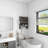 Bathroom Wall Cabinet With Doors, Adjustable Shelf, Towel Bar And Paper Holder-659125651