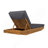 Modern Adjustable & Foldable Design Acacia Wood Outdoor Chaise Lounge With Triple Folds Water-Repellent Cushion & Integrated Headrest-1802957950