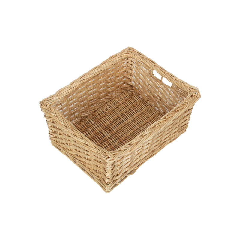 Willow Wicker Storage Basket, 18cm H x 43cm W x 33cm D