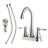 Brushed Nickel Bathroom Faucet 4 Inch - Stainless Steel Construction, 2 Handles, Pop Up Drain, Water Lines, Long Service Life Lavatory In High Steel, Supply Smooth Discharge